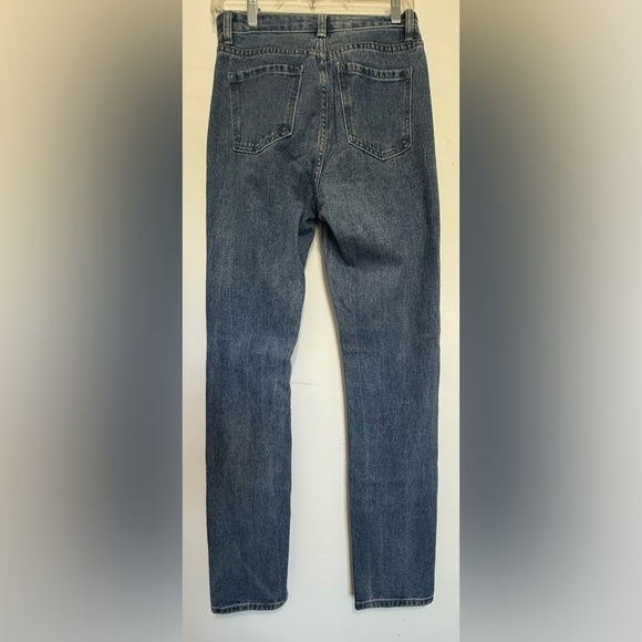 2 Pairs of NEW SHEIN Jeans Black and Blue (xs) Denim (sm) - never seen worn - Picture 6 of 15